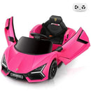 Kids' Hot Pink Lamborghini Car with Scissor Doors for Driving Fun