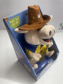 Retro Gemmy Country Pig Animated Singing Plush Cowboy Toy with Guitar
