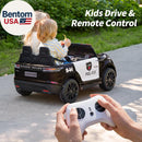 Land Rover 2-Seater 24V Electric Police Car Ride-On for Older Kids