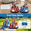 Battery-Powered 12V Navy Bumper Car with 360° Spin & Remote for Ages 1.5 to 6