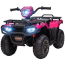 Pink 12V Electric Ride-On Car for Kids Aged 3 to 5 with Music and LED Lights