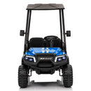 24V Kids 4WD Ride-On Truck 2-Seater Golf Cart with Sun Shade, Storage Trunk, and Remote Control