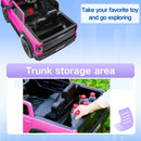 Pink 12V Remote Control Ride-On Car for Kids Ages 3-6 with 4-Wheel Shock Absorption