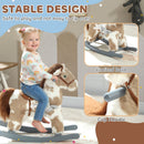 Soft Rocking Horse with Rabbit Companion and Neighing Sounds for Ages 2 - 5