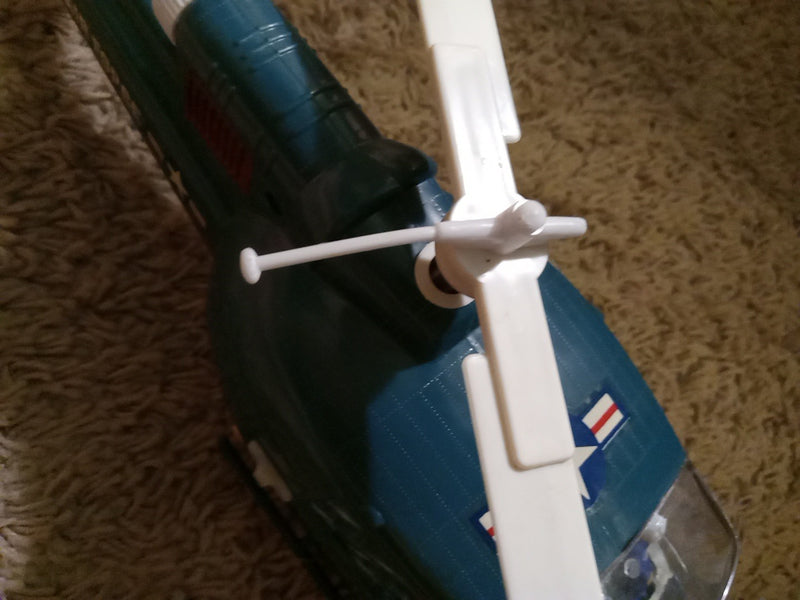 Working Vintage 1966 Battery-Operated Chop Chop Helicopter Toy with Original Box