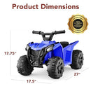 6V Children's Off-Road ATV, 4-Wheel Ride-On Car with Treaded Tires and Push-Button Acceleration