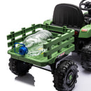 24V Battery-Powered Ride-On Tractor with Trailer, Remote Control, LED Lighting, and MP3 Player