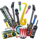 12 Colorful Inflatable Musical Instruments Party Accessories, 34.3 inches