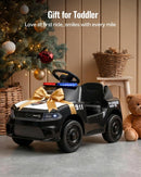 Dodge Police Electric Ride-On Car for Toddlers 1-3 with Lights and Horn
