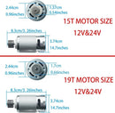 Set of 2 High-Speed 24V RS555 Motors 35000RPM 15T for Fisher Price Power Wheels