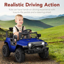 Navy 12V Ride-On Car for Kids with Parental Control