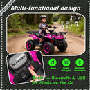 24V Electric Off-Road ATV for Kids with Bluetooth, LED Lights, and 160W Power - Blue