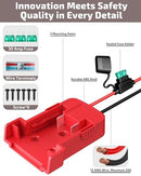 Dual 18V Battery Adapters for Power Wheels Enhancement with Fuses and 12AWG Wire