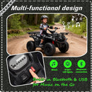 24V 160W Children's Off-Road ATV with Bluetooth, LED Lights, and Storage Racks