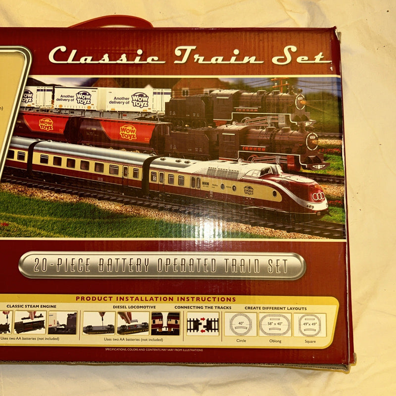 20-Piece Classic Battery Operated Train Set with Lights and Sounds