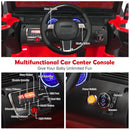 12V Red Kids Ride-On Truck with LED Lights, Music, and Spring Suspension