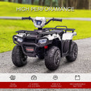 Aosom 12V Kids Ride-On ATV with Headlight, 2.5MPH, White
