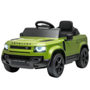Licensed Green Land Rover 12V Ride-On Car with Suspension and Remote Control