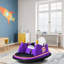 Purple 6V Kids Ride-On Bumper Car with 360° Spin and Remote Control