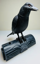 Talk Back Raven Animated Halloween Prop Pan Asian Creations Tested Rare 6.5 Tall