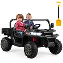 24V Electric 2-Seater Black Ride-On Dump Truck with Remote Control