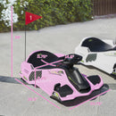 12V Pink Electric Drifting Go Kart with Soft Start, Music, and Lights
