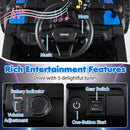 12V Electric Kids UTV with Removable Trailer, Remote Control, 3 Speed Settings, and LED Illumination