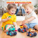 Pull Back Monster Truck Vehicles for Toddlers Ages 1-3 Gift Set
