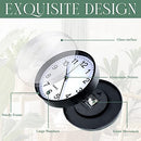 Collection of 6 Black 10" Silent Wall Clocks with Battery Operation