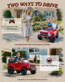 24V 2-Person Electric Ride-On Truck for Kids - Remote Control Ford F-150 Raptor with LED Lights