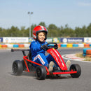 Red 24V Kids Electric Drift Go Kart with Dual Motors, Speeds up to 8.1 MPH