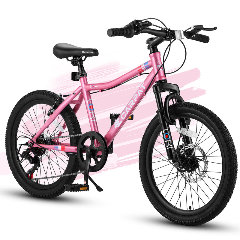 20 Inch Kids' Mountain Bike for Boys and Girls Ages 7-12 with 7-Speed Gear Magic Cars 0