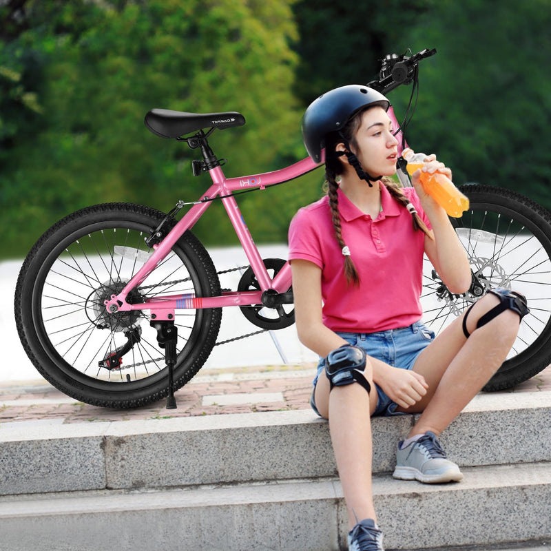 20 Inch Kids' Mountain Bike for Boys and Girls Ages 7-12 with 7-Speed Gear Magic Cars 5