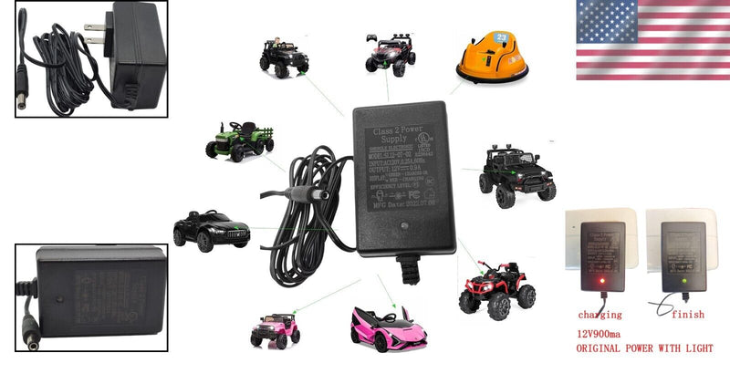 12V Ride-On Car Adapter UL Listed with Multiple Safety Protections Magic Cars 1