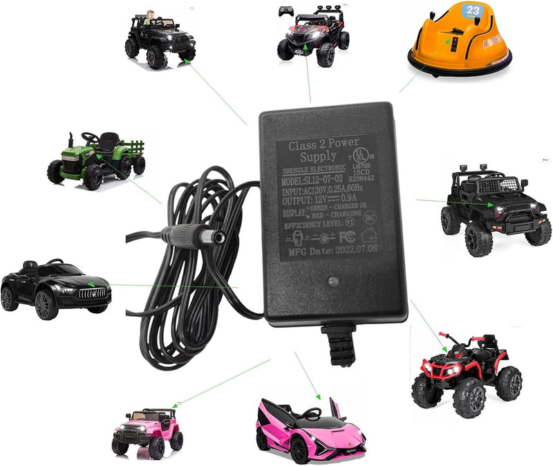 12V Ride-On Car Adapter UL Listed with Multiple Safety Protections Magic Cars 2