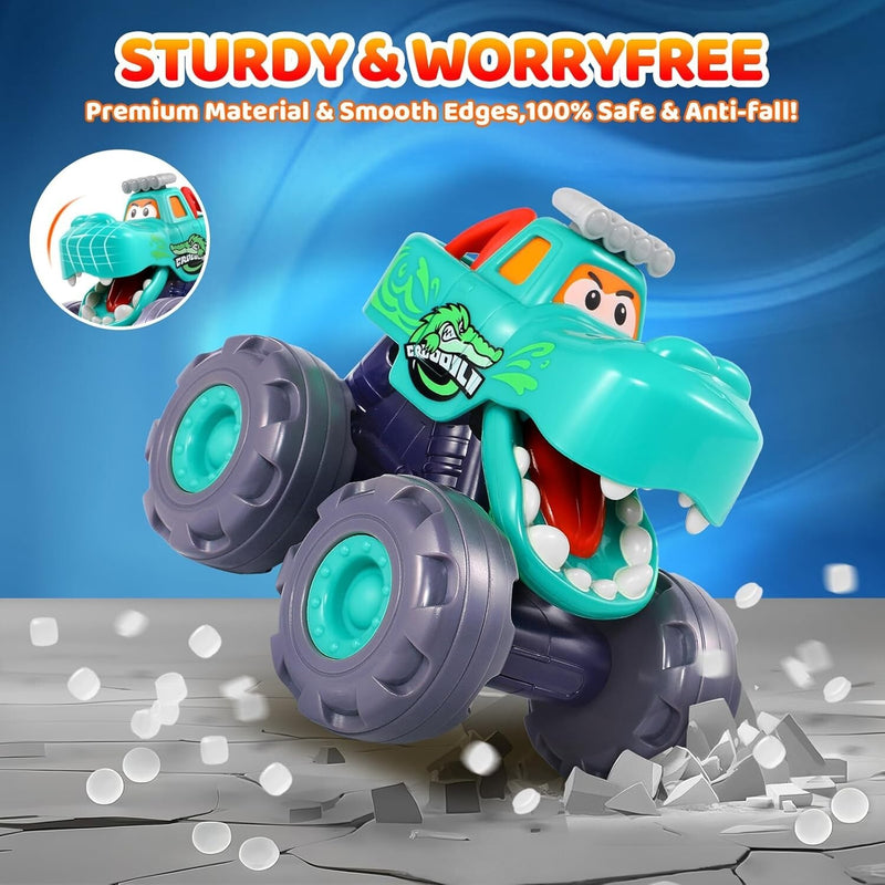 Pull-Back Monster Trucks for Toddlers (Ages 1-3) – Durable Educational Toy Magic Cars 9