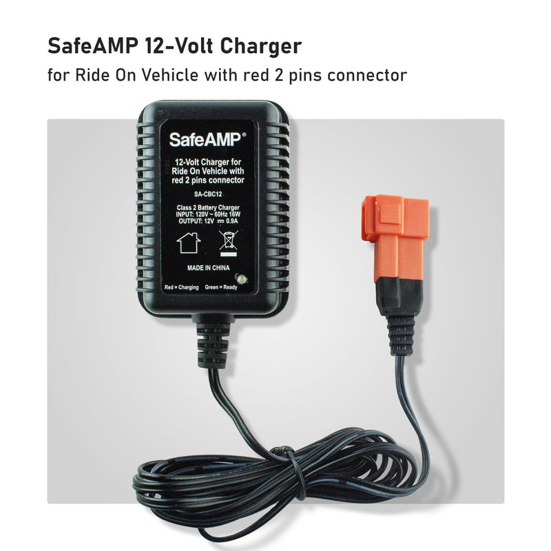 12-Volt Charger with Red 2-Pin Connector for Ride-On Vehicles Magic Cars 1