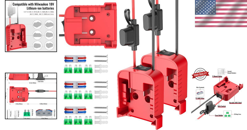 Safety First Power Wheel Adapter Set with Built-in Switch and 30A Fuse – 3 Pack Magic Cars 1