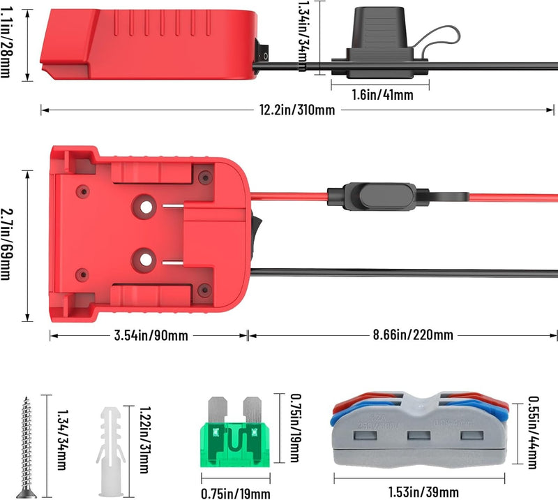 Safety First Power Wheel Adapter Set with Built-in Switch and 30A Fuse – 3 Pack Magic Cars 5