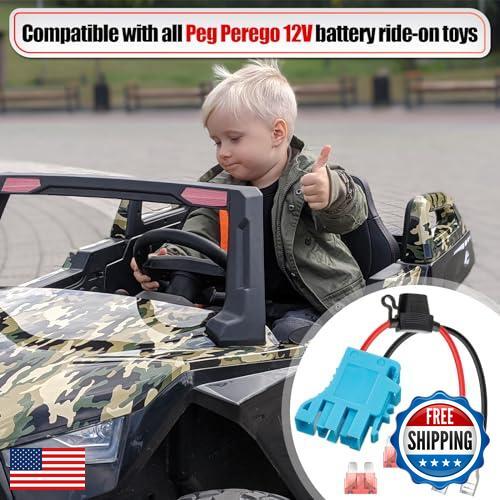 12-Pack 1 AWG Wire Harness Connector Replacement Compatible with Peg Magic Cars 1