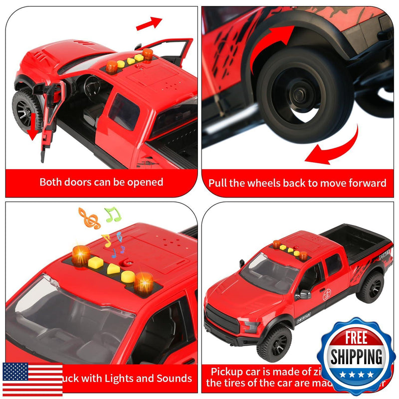 Realistic Pickup Toy Truck Model Car for Boys Ages 3 to 5 Magic Cars 4