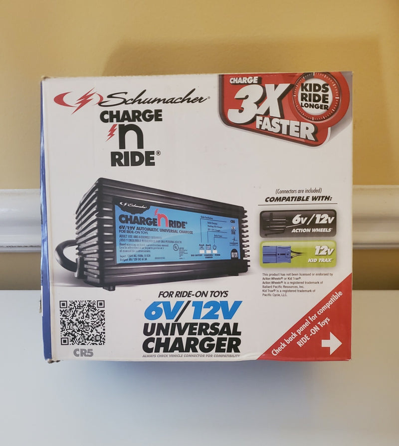 Fast Charger for 6V and 12V Ride-On Toy Batteries CR5 Compatible Magic Cars 0