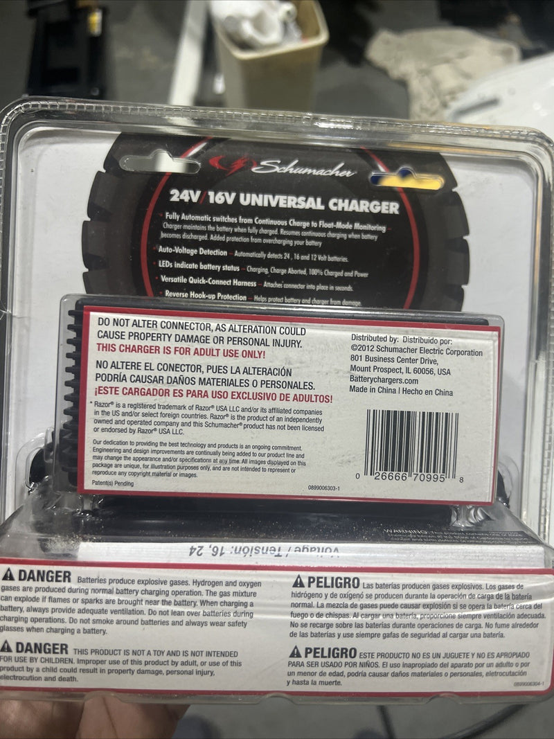 Universal 12V/16V/24V Battery Charger for Ride-On Toys Magic Cars 1