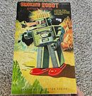 Vintage Smoking Robot Tin Toy with Illuminated Eyes and Collector's Box Magic Cars Variant 0