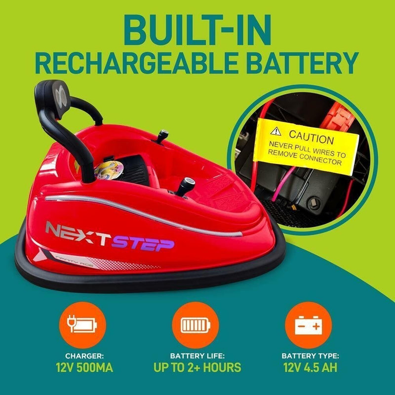 Electric Ride-On Bumper Car with Remote Control for Kids Ages 4-7, Red Magic Cars 2