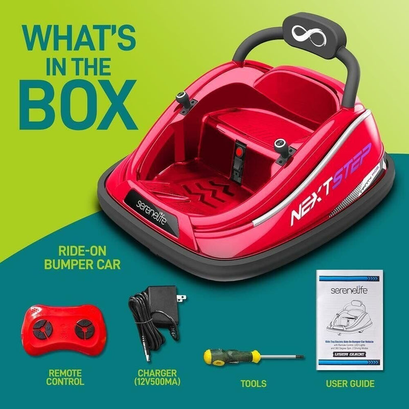 Electric Ride-On Bumper Car with Remote Control for Kids Ages 4-7, Red Magic Cars 5