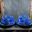 Pair of 6V Battery Operated Bumper Cars with Blue LED Lights and Charger Magic Cars 6