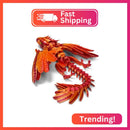 Feathered Wyvern Dragon Figurine - 3D Printed Articulated Winged Creature Magic Cars Variant 0