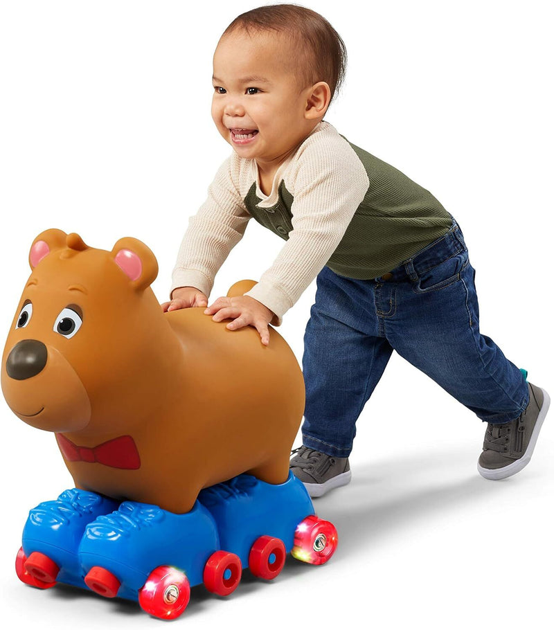 Toddler Ride-On Bear Toy for Ages 1-3 with Soft Foot-to-Floor Design Magic Cars 3