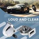 Silvery Chrome Snail Horn with 130dB Loud Dual Electric Car and Train Sounds Magic Cars 2